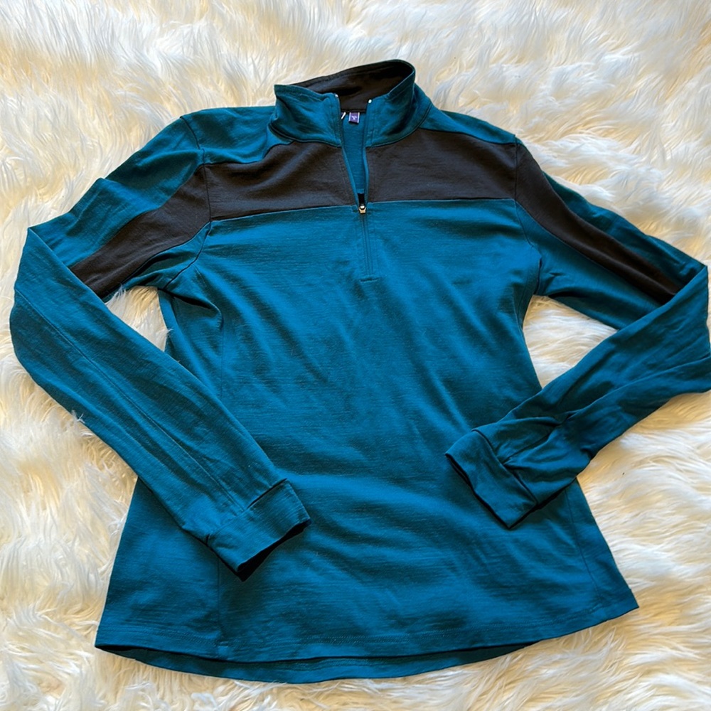IBEX merino Wool performance base layer Long Sleeve quarter zip Women’s